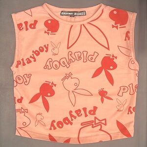 Playboy X Missguided Playboy Bunny Pink Sleeveless Crop Top